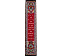 Man of God, Woven Fabric Christian Bookmark, God is with You Silky Soft Joshua 1:9 Flexible Bookmarker for Novels Books and Bibles, Traditional Turkish Woven Design, Memory Verse Gift