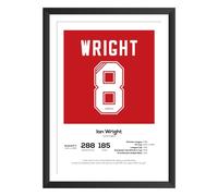 Man of the Match Football Ian Wright Arsenal #8 Legend Stats Print (A4)