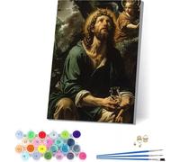 Man Paint by Numbers for Adults, Angel Paint by Numbers Kits on Cavans, Easy DIY Oil Painting Kits on Canvas with Acrylic and Brushes, Hobbies for Adults Women, Home Wall Decor Gifts 32x44 in 3-3725