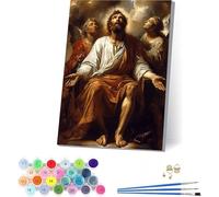 Man Paint by Numbers for Adults, Angel Paint by Numbers Kits on Cavans, Easy DIY Oil Painting Kits on Canvas with Acrylic and Brushes, Hobbies for Adults Women, Home Wall Decor Gifts 40x54 in K-4465