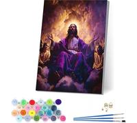 Man Paint by Numbers for Adults with Frame, Angel Paint by Numbers on Canvas, Easy DIY Oil Painting Kit with Brushes for Beginner, Adult Crafts, for Home Wall Decor, Gifts for Women 12x16in R-4469