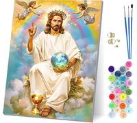 Man Paint by Numbers for Adults with Frame, Paint by Numbers Angel, Easy DIY Oil Painting Kits on Canvas with Brushes, Hobbies for Women, Painting for Home Wall Decor Gifts 20x26 inch 3-7192