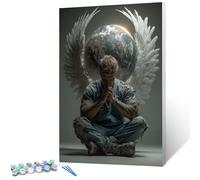 Man Paint by Numbers for Adults with Frame, Wing Painting by Numbers Kits, DIY Painting Kits with Acrylic Paint Brushes, Adult Crafts Canvas Kits for Beginners, Room Decor, Spring Gifts 40x54in 3-6683