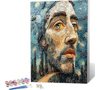 Man Paint by Numbers Forest Painting by Numbers for Adults Beginner DIY Digital Painting Hobbies for Adults Women with 3 Brush and Acrylic Paints Kit for Home Decor, Gifts 12x16 Inch -zjn2604BD