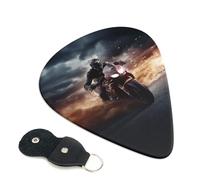 Man Ride A Motorcycle Guitar Plectrums, 6 Guitar Plectrums, Double Sided Printing, For Acoustic Guitar, Bass, Ukulele, Electric Guitar (0.46 Mm 0.71 Mm 0.96 Mm)