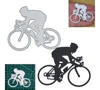 Man Riding Racing Bicycle Metal Cutting Die, Cyclist, Bike, Card Making, Paper Crafts, Stencil, F5
