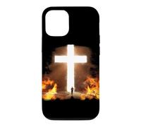 Man Running to Christian Cross of Jesus Christ in the Rock Case for iPhone 12/12 Pro