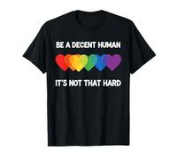 Man’s Vintage Be A Decent Human It's Not That Hard Lesbian T-Shirt