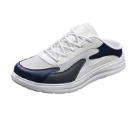 Man Shoes Autumn Couple's Mesh Shoes One Foot Lazy No Heel Half Slippers Casual Sports Grey