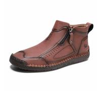 Man Shoes-Slip On Casual Shoes Outdoor Flat Walking Comfort Hand Upper Durable Lightweight Flexible Sole For Daily Wear And Travel