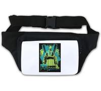 Man Sits on Huge Pile of Bills Waist Bag Fanny Pack White