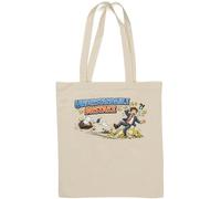Man Slipping on Banana Peel Unexpectedly Natural Cotton Tote Bag White