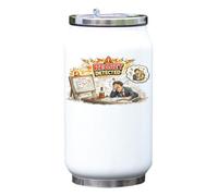 Man Struggling After Failed Plan Vacuum Insulated Thermal Beverage Can Bottle White