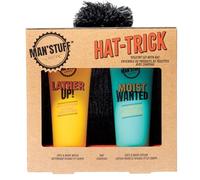 Man Stuff Hat-Trick - Body Wash & Lotion with Tat Toiletry Gift Set