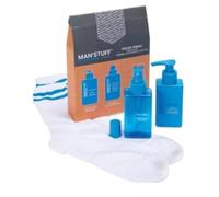 Man Stuff Socks Gift Set Toiletry Set - Body Wash & Spray - Feelin Fresh