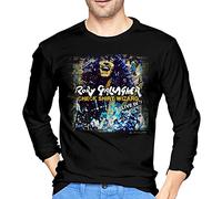 Man Summer Printing with Rory-Gallagher Long Sleeves T Shirts Black