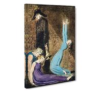 Man Supporting A Woman By William Blake Canvas Print | Gallery Wrapped 30mm Frame Wall Art | 30x20 inches | Ready to Hang | Classic People Picture | Living Room Bedroom Lounge Office