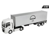 MAN TGX 1:32 Model Truck White Silver Trailer