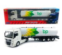 MAN TGX XXL Tank BP Oil Gas Germany Truck Model Diecast White Toy 1:64 Welly