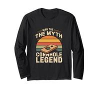 Man The Myth The Cornhole Legend Sunset Long Sleeve T-Shirt