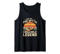 Man The Myth The Cornhole Legend Sunset Tank Top