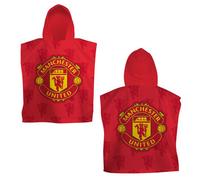 Manchester United FC Officially Licenced Hooded Towel Poncho | Super Soft Feel, Boots Design | Swimming Changing Robe Perfect The Home, Bath & Beach, 55 x 50 cm