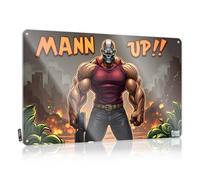 Man Up: The Ultimate Urban Warrior Farmhouse Grunge - Decorations Collection Vintage Wall Art(30X40CM)