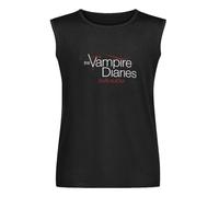Man Vampire Diares Love Embrace Movie Horror TV Series Vampire Diary Men's Vests Tank Tops O-Neck 100% Cotton Undershirts Unisex Sleeveless T-Shirt L Black