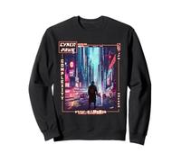Man Walking in Japanese Cyberpunk Retro Vaporwave Aesthetic Sweatshirt