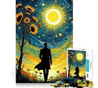 Man Walking Towards Sun Jigsaw Puzzles for Adults1000 Piece Logic Fun Sharp Detail Playful Challenge Christmas Idea (50x75cm)