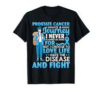 Man Warrior Love Life Hate The Disease Fight Prostate Cancer T-Shirt