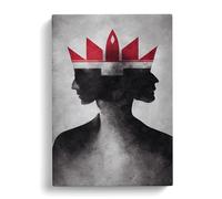 Man Wearing A Crown Canvas Print | Gallery Wrapped 30mm Frame Wall Art | 30x20 inches | Ready to Hang | Abstract People Picture | Living Room Bedroom Lounge Office
