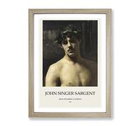 Man Wearing Laurels By John Singer Sargent Exhibition Museum Painting Framed Print | A3 Oak Framed Wall Art | Ready to Hang | Modern Historical Picture | Living Room Bedroom Lounge Office
