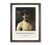 Man Wearing Laurels By John Singer Sargent Exhibition Museum Painting Framed Print | A3 Walnut Framed Wall Art | Ready to Hang | Modern Historical Picture | Living Room Bedroom Lounge Office