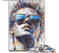 Man Wearing Sunglasses 1000 Pieces Jigsaw Puzzle For Adults Teens, Suitable for Ages 14 And Up Family Fun It Is Ideal As A Gift for The Whole Family (26x38cm)