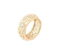 Man Wedding Ring, Men Engagement Ring Gold Vintage Hollow with Moissanite 14K Yellow Gold Size V 1/2