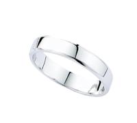 Man Wedding Ring Sterling Silver Ring Bands for Women 18K White Gold Polish Size U 1/2 Solid Not Plated Fashion for Aunt Cocktail Jewelry