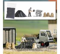 Man weighing coal with a set of scales - HO/OO Gauge Busch 7928