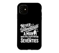 Man Who Still Plays Guitar In His Seventies Retro Guitarist Case for iPhone 11