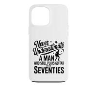 Man Who Still Plays Guitar In His Seventies Retro Guitarist Case for iPhone 13 Pro Max
