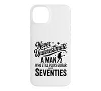 Man Who Still Plays Guitar In His Seventies Retro Guitarist Case for iPhone 14 Plus