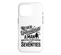 Man Who Still Plays Guitar In His Seventies Retro Guitarist Case for iPhone 16 Pro