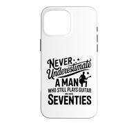 Man Who Still Plays Guitar In His Seventies Retro Guitarist Case for iPhone 16 Pro Max