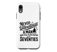 Man Who Still Plays Guitar In His Seventies Retro Guitarist Case for iPhone XR