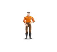 Bruder Toy Figure 60007 Man Driver – 1:16 Scale, Movable Limbs – Light Skin/Brown Jeans
