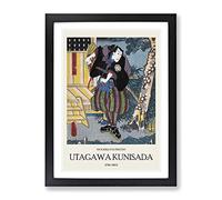 Man With Two Samurai Swords By Utagawa Kunisada Exhibition Museum Asian Japanese Framed Print | A2 Black Framed Wall Art | Ready to Hang | Asian Nature Picture | Living Room Bedroom Lounge Office