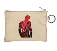 Man Without Fear Night City Art Key Chain Coin Purse Beige