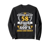 Man Woman Stepping Into My 58th Birthday Sweatshirt