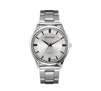 Man Wrist Analog Watch Fashion Quartz Stainless Men's Watch Chronograph Watches for Women (Silver, One Size)