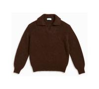 Mana Polo Knit - female - Opal Studio - V-neck Knitwear - Brown - ONE SIZE - Knitwear ONE SIZE